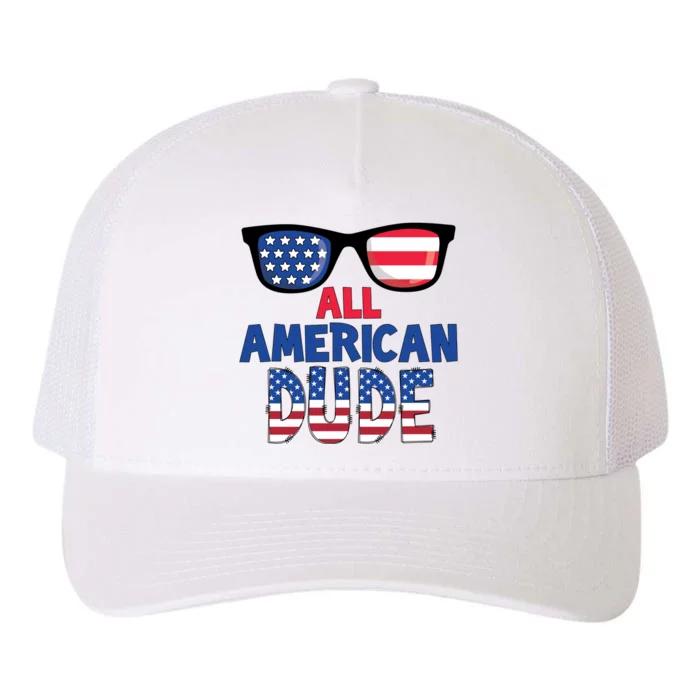 All American Dude 4th Of July Yupoong Adult 5-Panel Trucker Hat