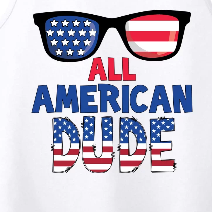 All American Dude 4th Of July Performance Tank