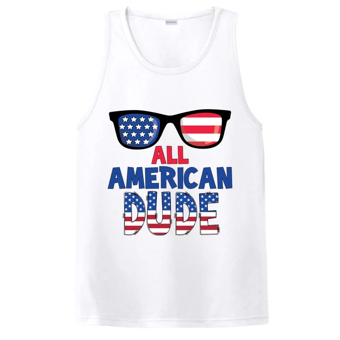 All American Dude 4th Of July Performance Tank