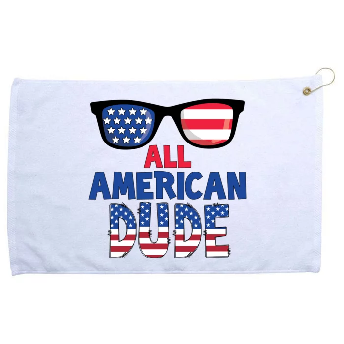 All American Dude 4th Of July Grommeted Golf Towel