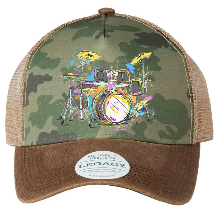 Abstract Art Drums Musician Music Band Throne Noose Legacy Tie Dye Trucker Hat