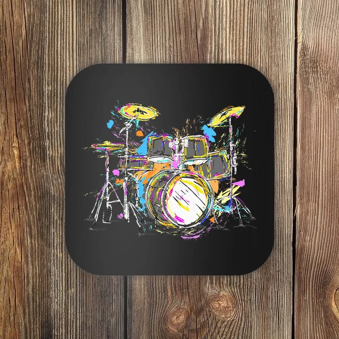 Abstract Art Drums Musician Music Band Throne Noose Coaster