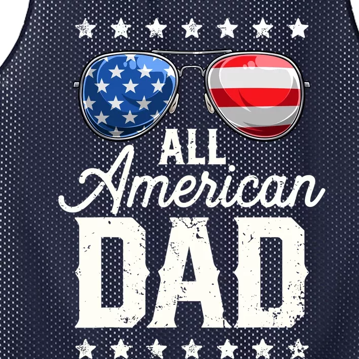 All American Dad 4th of July Father's Day Sunglasses Family Mesh Reversible Basketball Jersey Tank