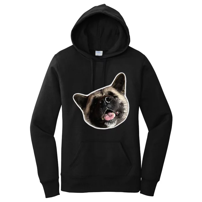 American Akita Dog Lover Design Akita Inu Head Tilt Women's Pullover Hoodie