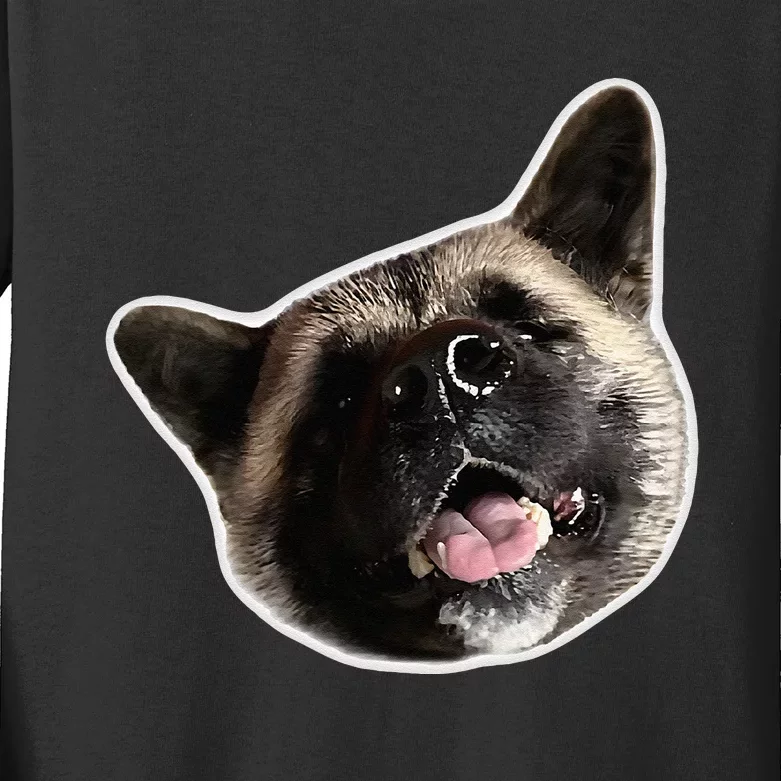 American Akita Dog Lover Design Akita Inu Head Tilt Kids Long Sleeve Shirt