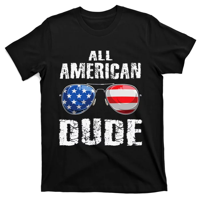 All American Dude 4th Of July Sunglasses T-Shirt