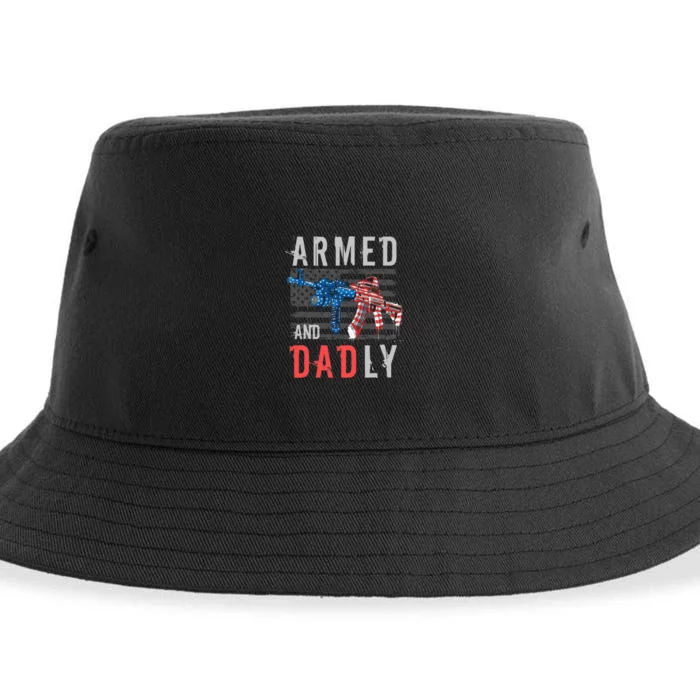 Armed And Dadly Funny Deadly Father Gifts For Fathers Day Sustainable Bucket Hat