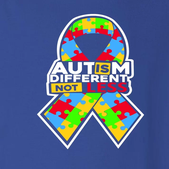 Autism Awareness Different Not Less Puzzle Ribbon Toddler Long Sleeve Shirt