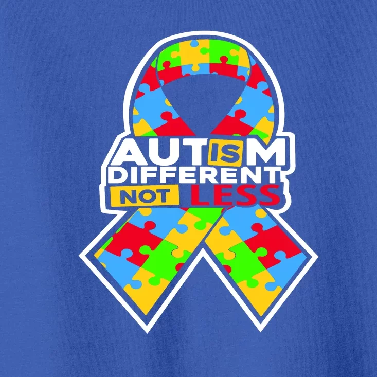 Autism Awareness Different Not Less Puzzle Ribbon Toddler T-Shirt