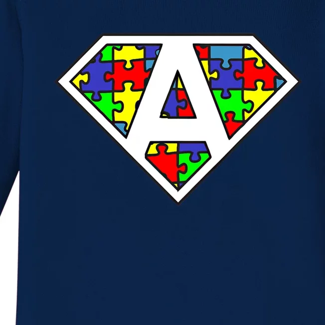 Autism Awareness Day Superhero Meaningful Gift Baby Long Sleeve Bodysuit