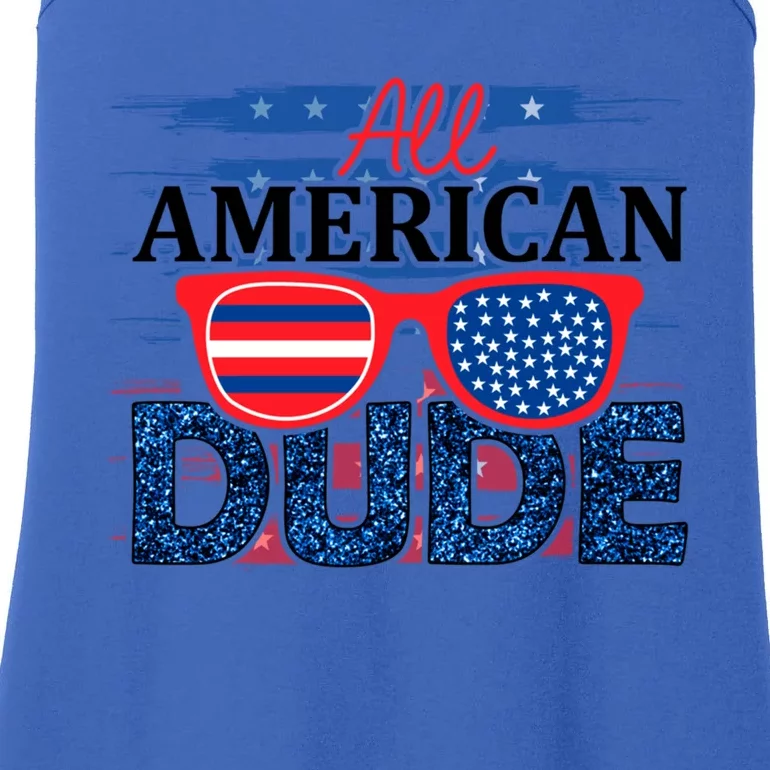 All American Dude 4th Of July Clothes And Accessories Great Gift Ladies Essential Tank