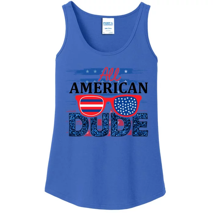 All American Dude 4th Of July Clothes And Accessories Great Gift Ladies Essential Tank