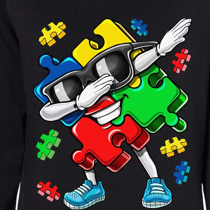 Autism Awareness Dabbing Puzzle Piece Gifts Womens California Wash Sweatshirt