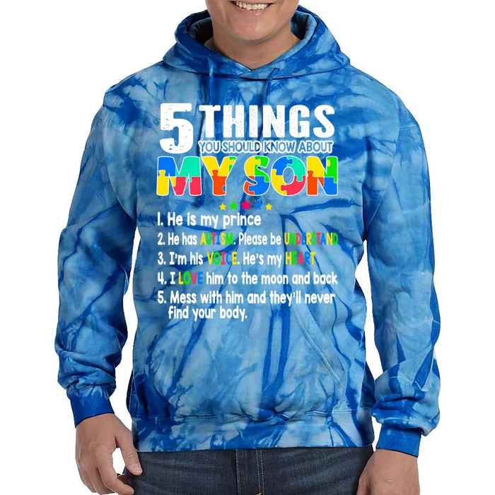 Autism Awareness Day Support Autism Son For Mom Dad Gift Tie Dye Hoodie