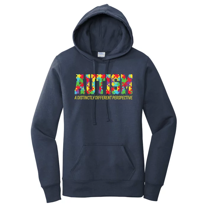 Autism a distinctly different perspective Autism Awareness Women's Pullover Hoodie