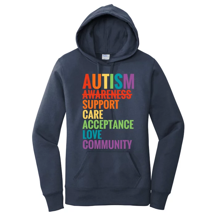 Autism Awareness Day Support Care Acceptance Ally Cute Gift Women's Pullover Hoodie