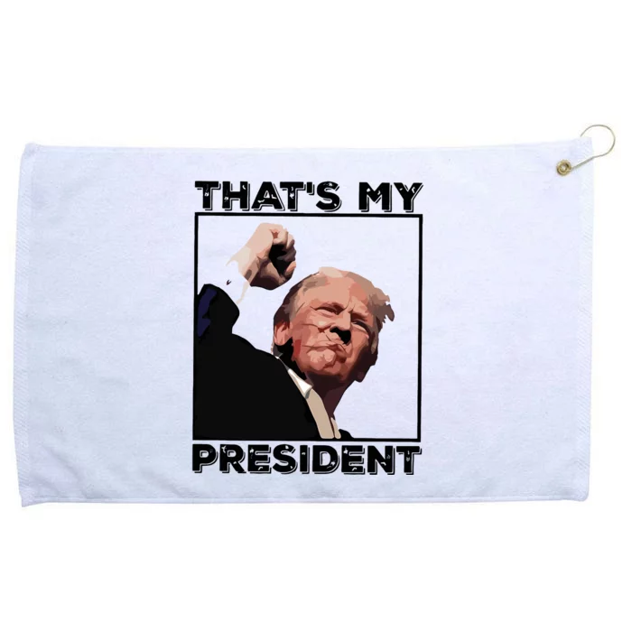 Assassination Attempt Donald Trump Fist Pumping Trump Bleeding Trump Grommeted Golf Towel