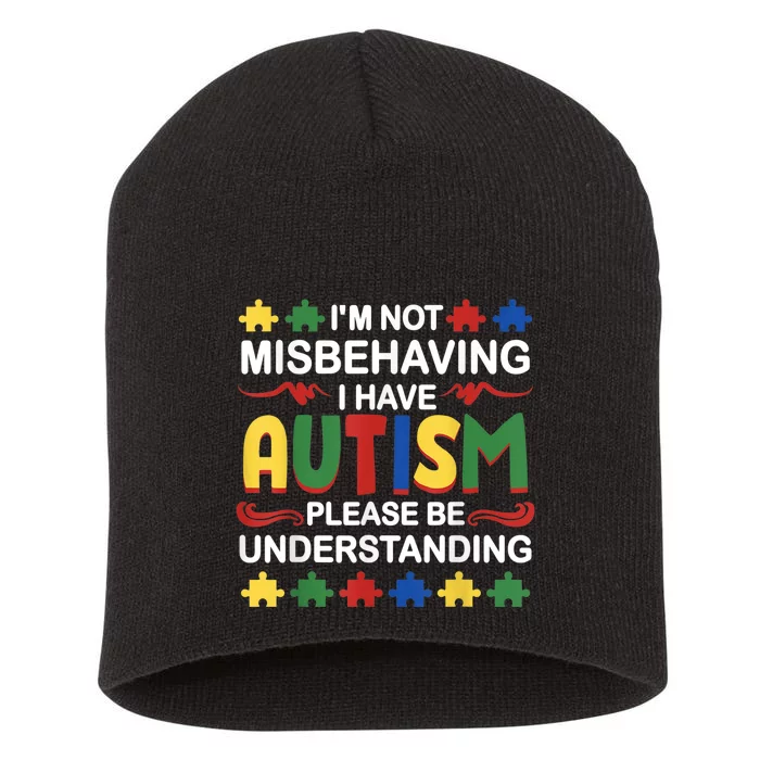 Autism Awareness Day Puzzle Pieces Autistic Spectrum ASD Short Acrylic Beanie