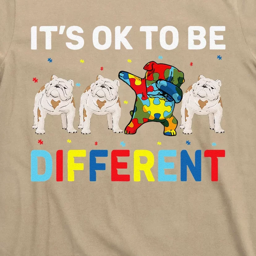 Autism Awareness Day Gift Funny Dabbing English Bulldog T-Shirt