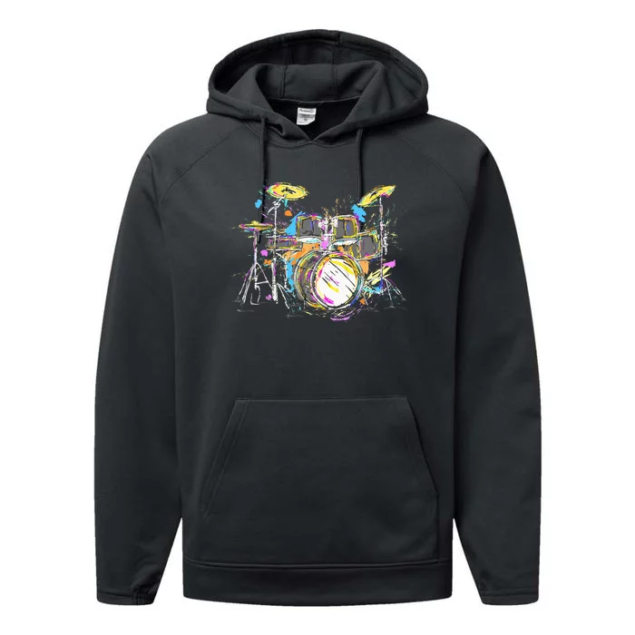 Abstract Art Drums Musician Music Band Throne Noose Performance Fleece Hoodie