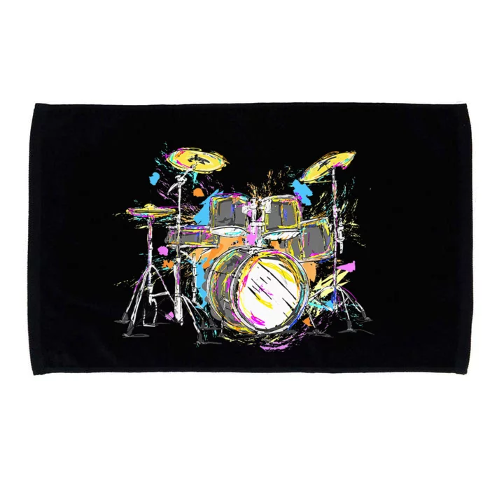 Abstract Art Drums Musician Music Band Throne Noose Microfiber Hand Towel