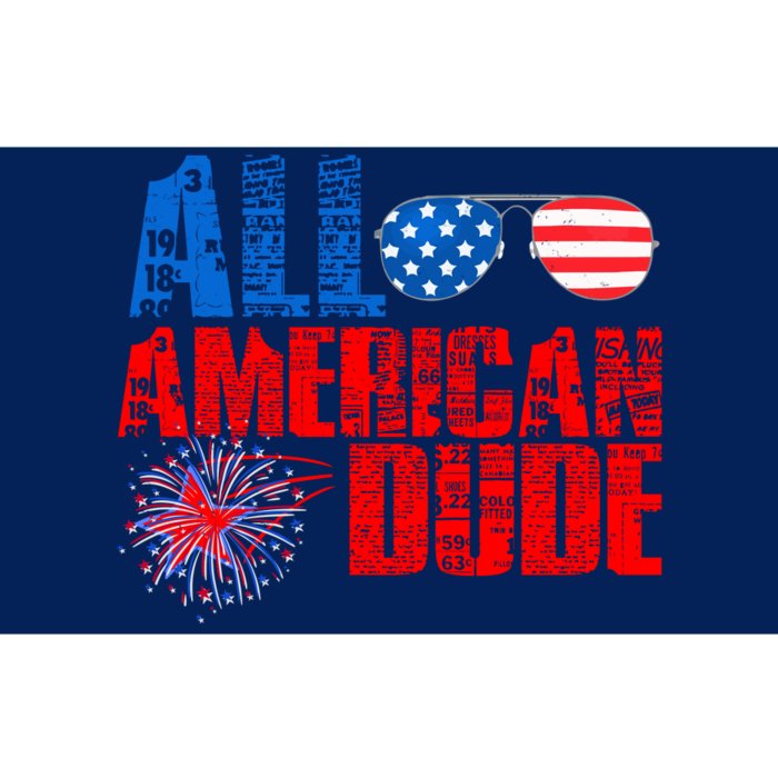 All American Dude 4th Of July Bumper Sticker