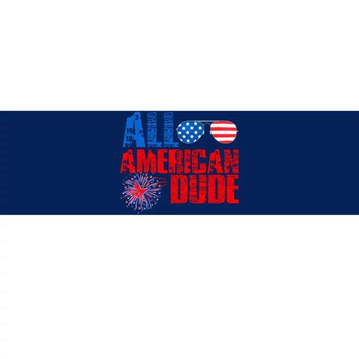 All American Dude 4th Of July Bumper Sticker