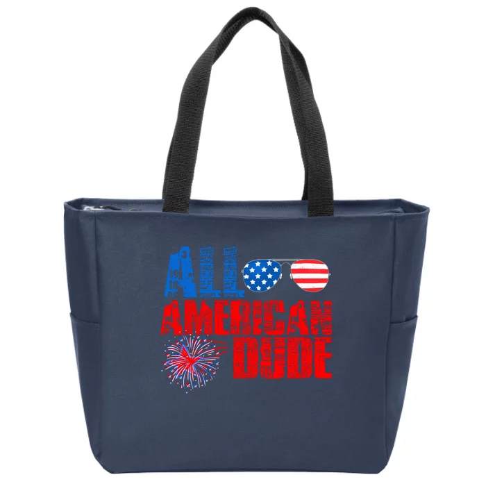 All American Dude 4th Of July Zip Tote Bag