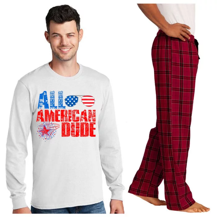 All American Dude 4th Of July Long Sleeve Pajama Set