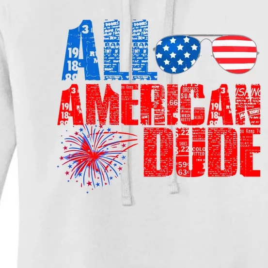 All American Dude 4th Of July Women's Pullover Hoodie