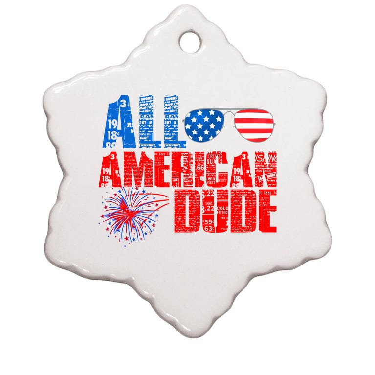 All American Dude 4th Of July Christmas Ornament