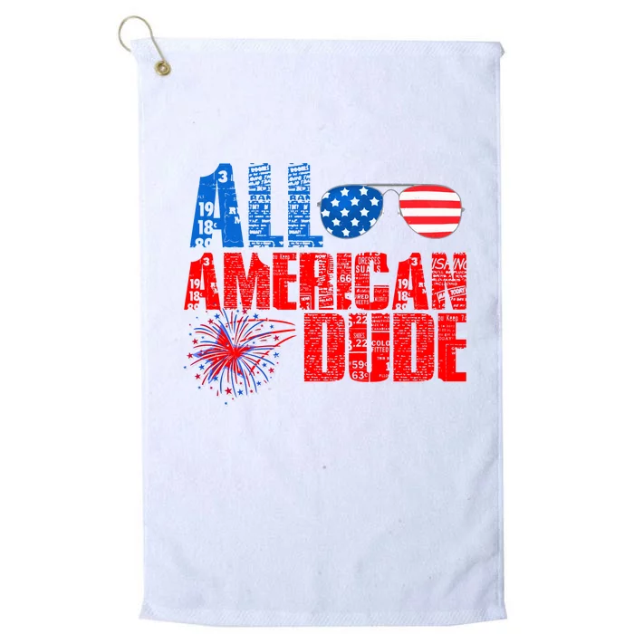 All American Dude 4th Of July Platinum Collection Golf Towel