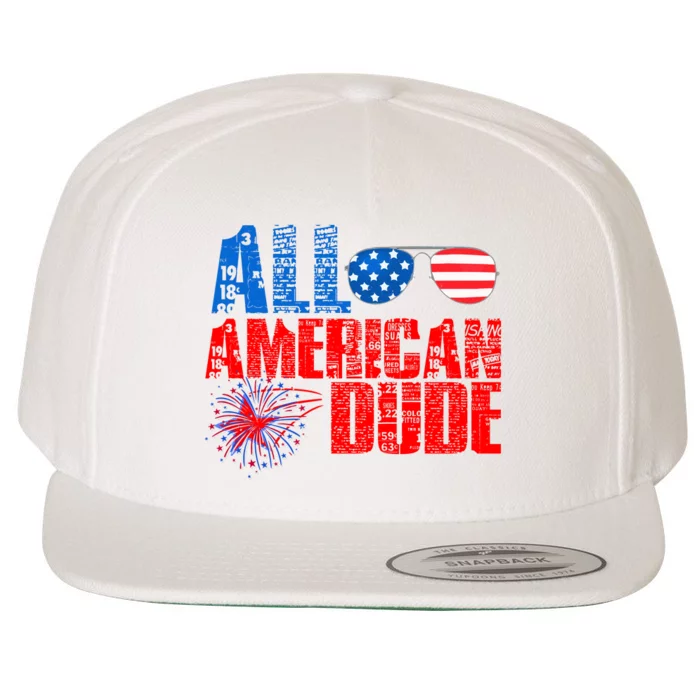 All American Dude 4th Of July Wool Snapback Cap