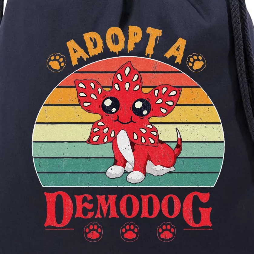 Adopt A Demodog Funny Dog Lovers Gift For Women Drawstring Bag