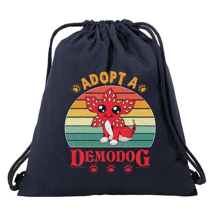 Adopt A Demodog Funny Dog Lovers Gift For Women Drawstring Bag