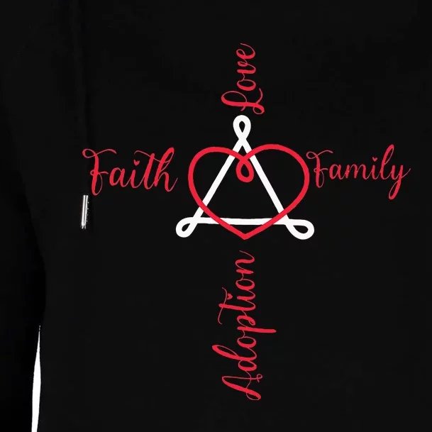 Adoption Announcement Day Family Faith Love Womens Funnel Neck Pullover Hood