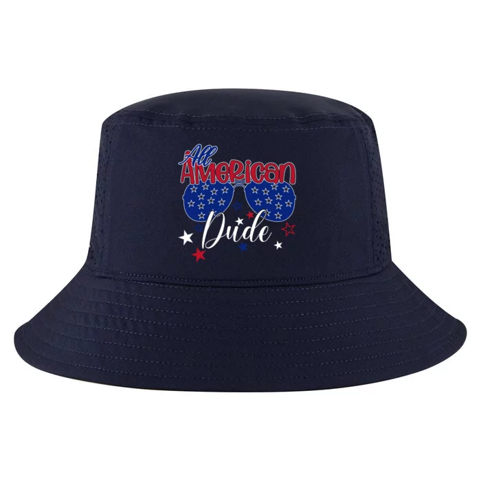 All American Dude Dad 4th Of July Fathers Day Daddy Cool Gift Cool Comfort Performance Bucket Hat