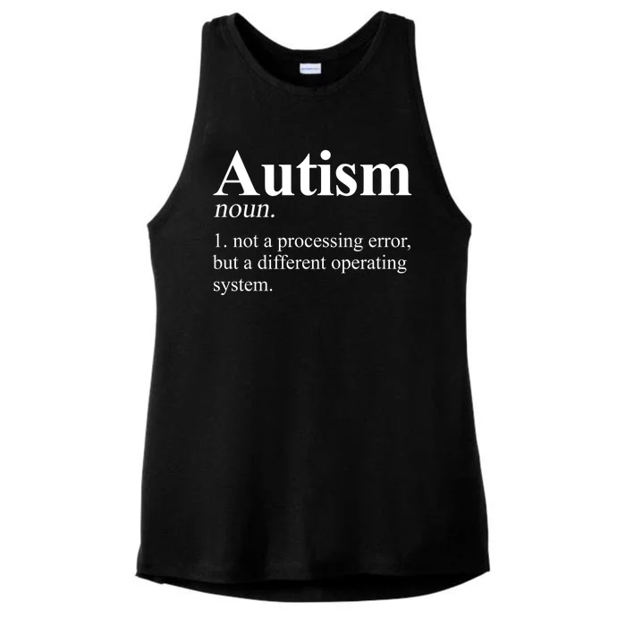 Autism Awareness Definition Gift Ladies Tri-Blend Wicking Tank