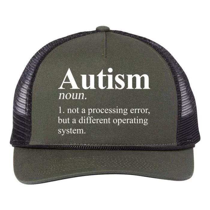 Autism Awareness Definition Gift Retro Rope Trucker Hat Cap