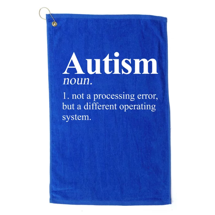 Autism Awareness Definition Gift Platinum Collection Golf Towel