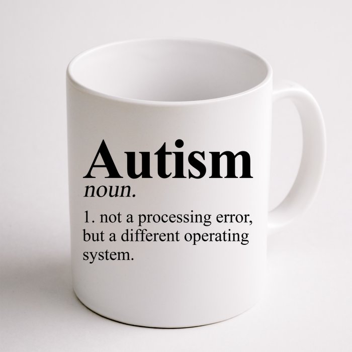 Autism Awareness Definition Gift Front & Back Coffee Mug