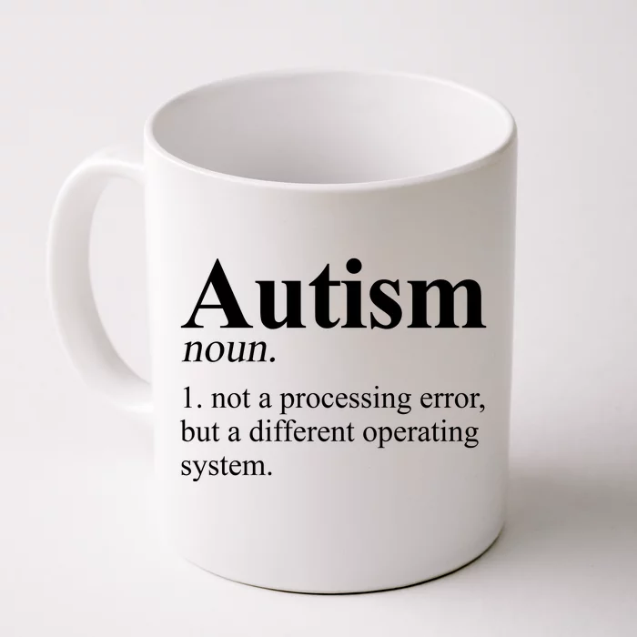 Autism Awareness Definition Gift Front & Back Coffee Mug