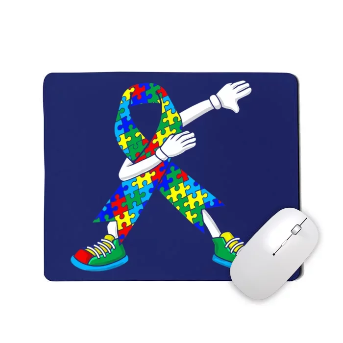 Autism Awareness Dabbing Puzzle Piece Love Dab Dance Mousepad