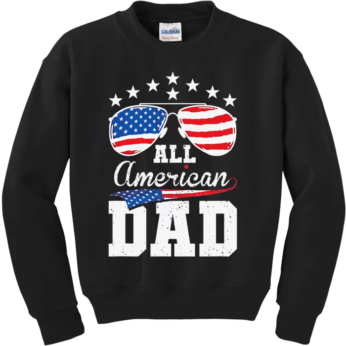 All American Dad 4th of July Matching Family Kids Sweatshirt