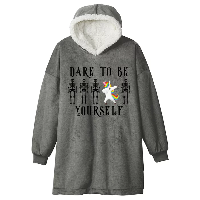 Autism Awareness Dare To Be Yourself Autism Gift Hooded Wearable Blanket