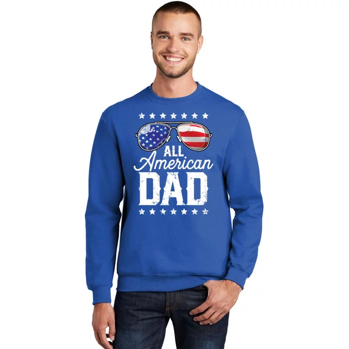 All American Dad 4th Of July Father's Day Sunglasses Family Cool Gift Sweatshirt