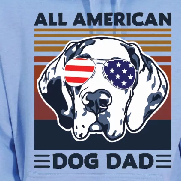 All American Dog Dad Unisex Surf Hoodie