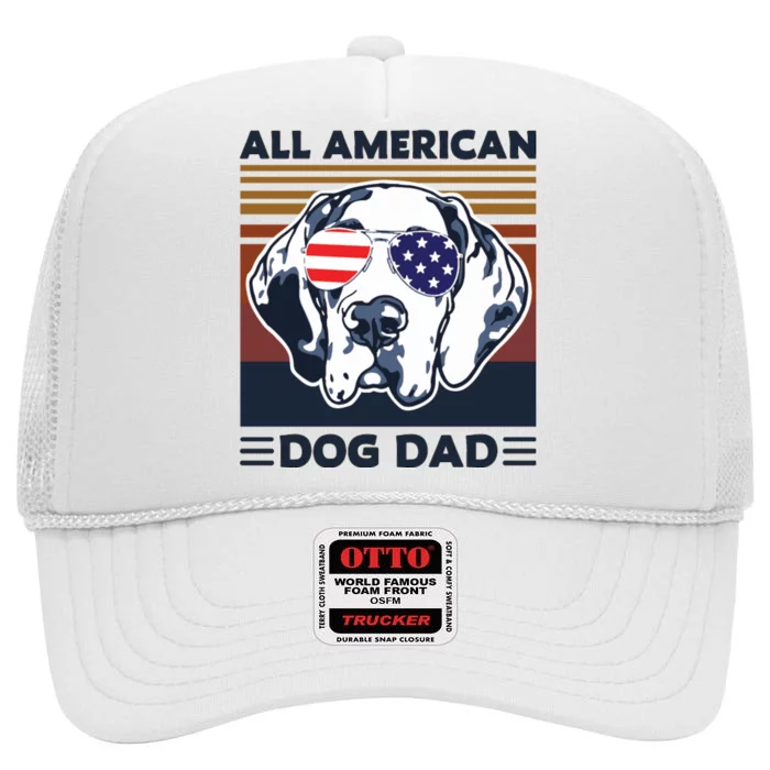 All American Dog Dad High Crown Mesh Trucker Hat