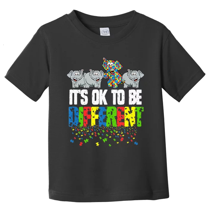 Autism Awareness Day Gift It's Ok To Be Different Toddler T-Shirt