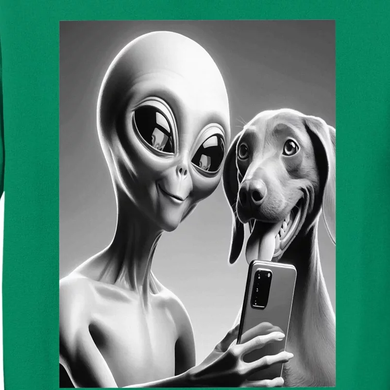 Alien And Dog Selfie Together Sweatshirt